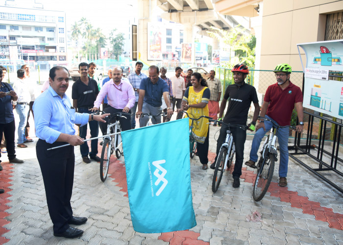 Launch of Public bicycle sharing system at Maharaja's metro system